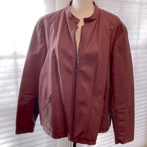 East Adeline Faux Leather Jacket Size 2X